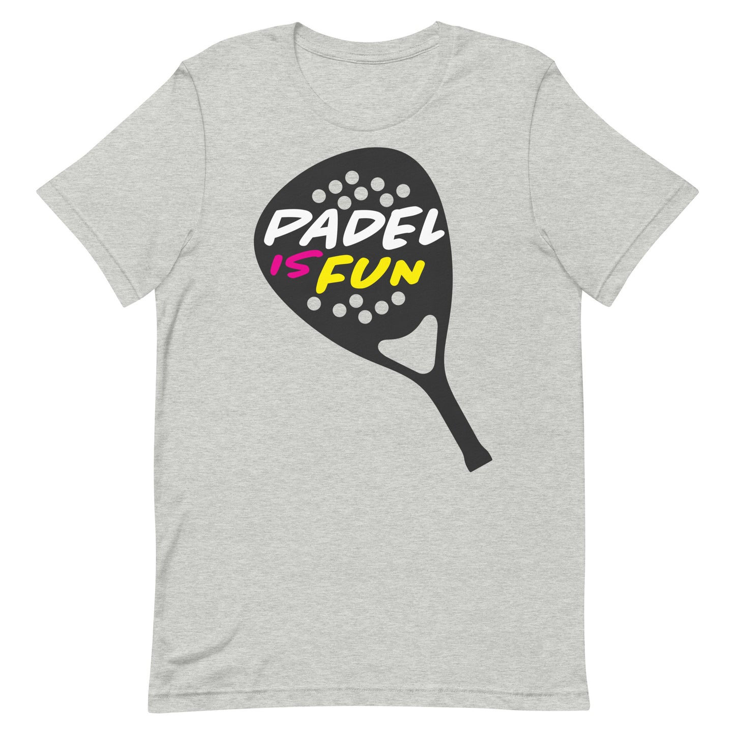 Padel Is Fun Racket Tshirt Graphic Tee Shirt Bella + Canvas Unisex Short Sleeve T-Shirt