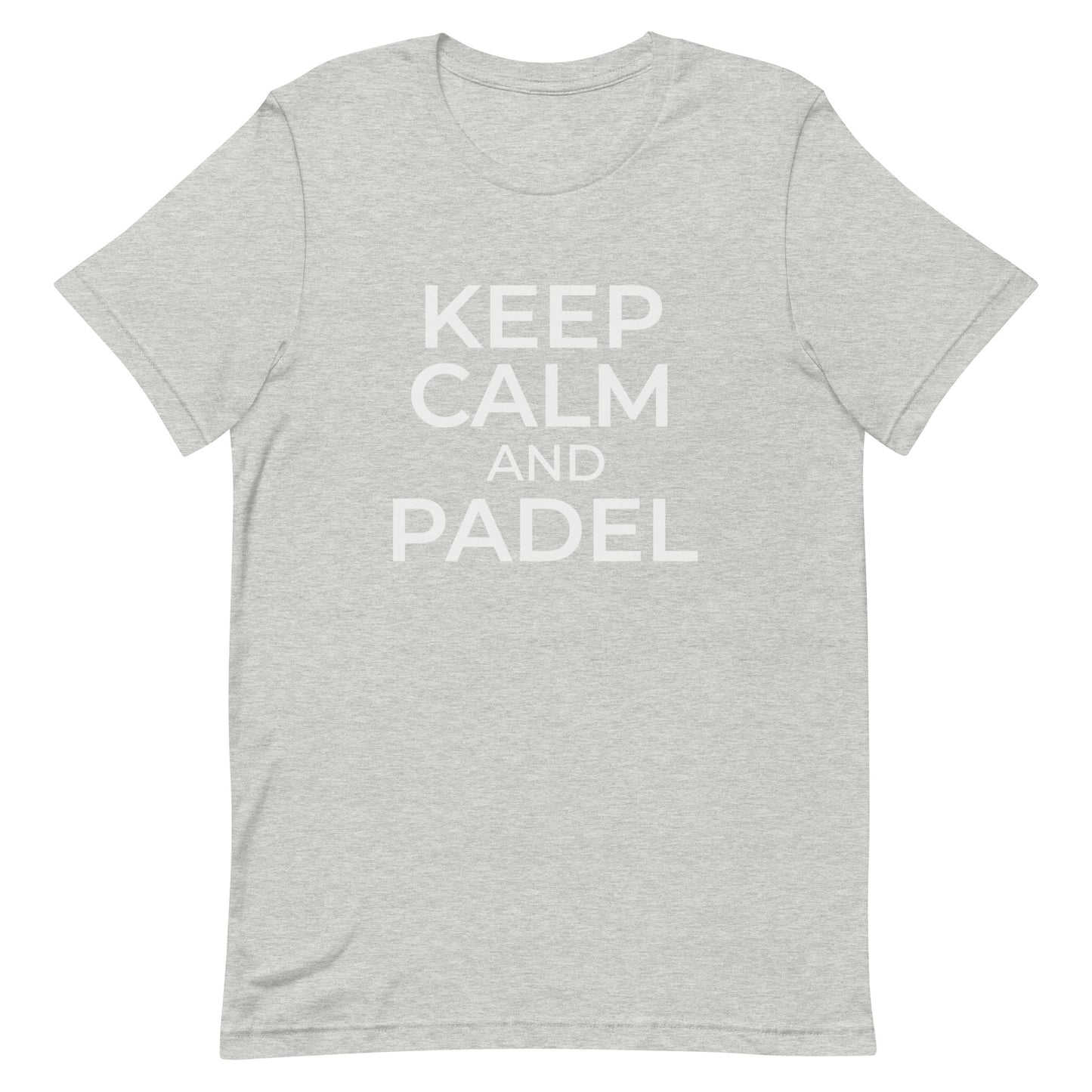 Keep Calm And Padel Tshirt Graphic Tee Shirt Bella + Canvas Unisex Short Sleeve T-Shirt