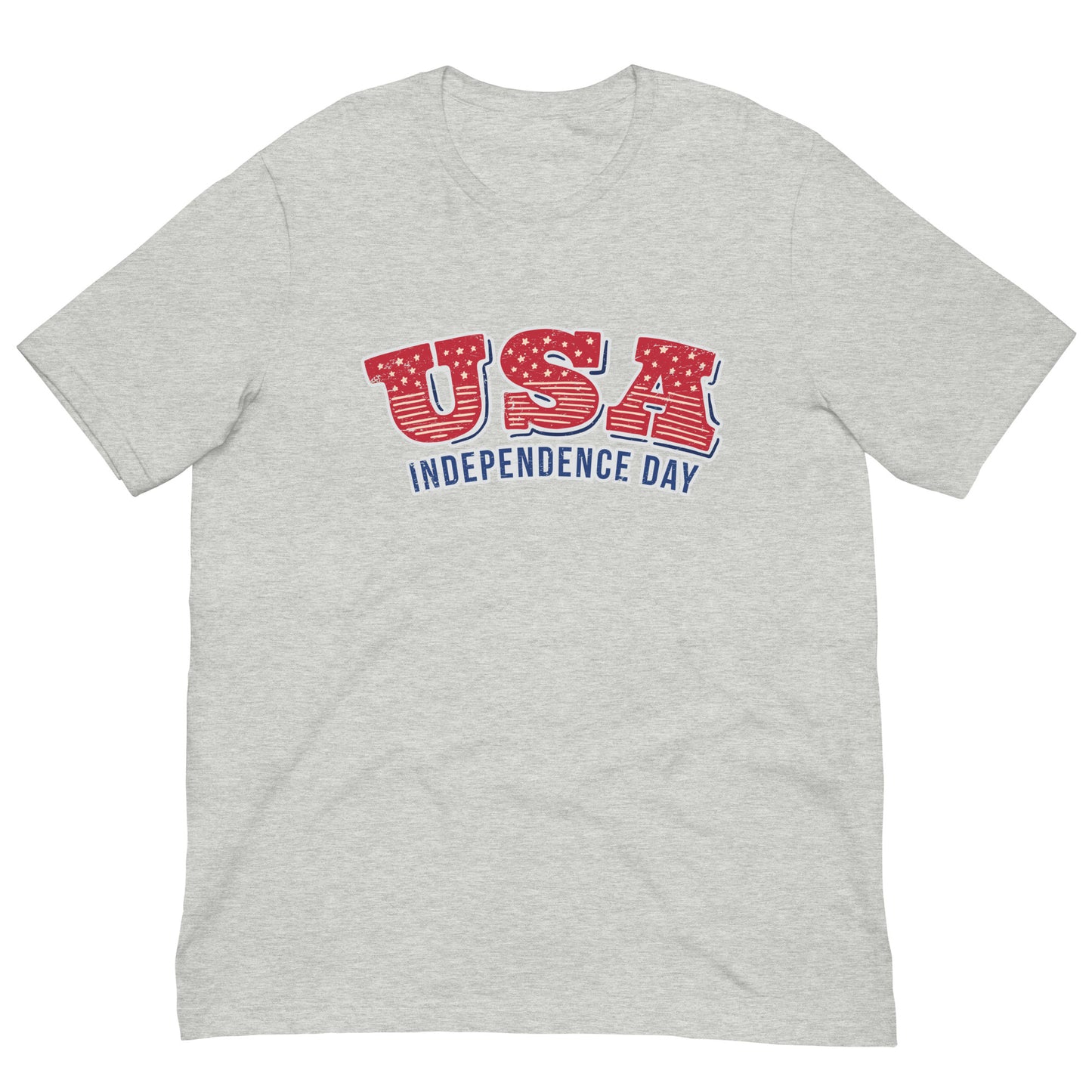 USA Independence Day Tee Patriotic US American Flag 4th of July Graphic Tee Shirt Bella + Canvas Unisex Short Sleeve T-Shirt