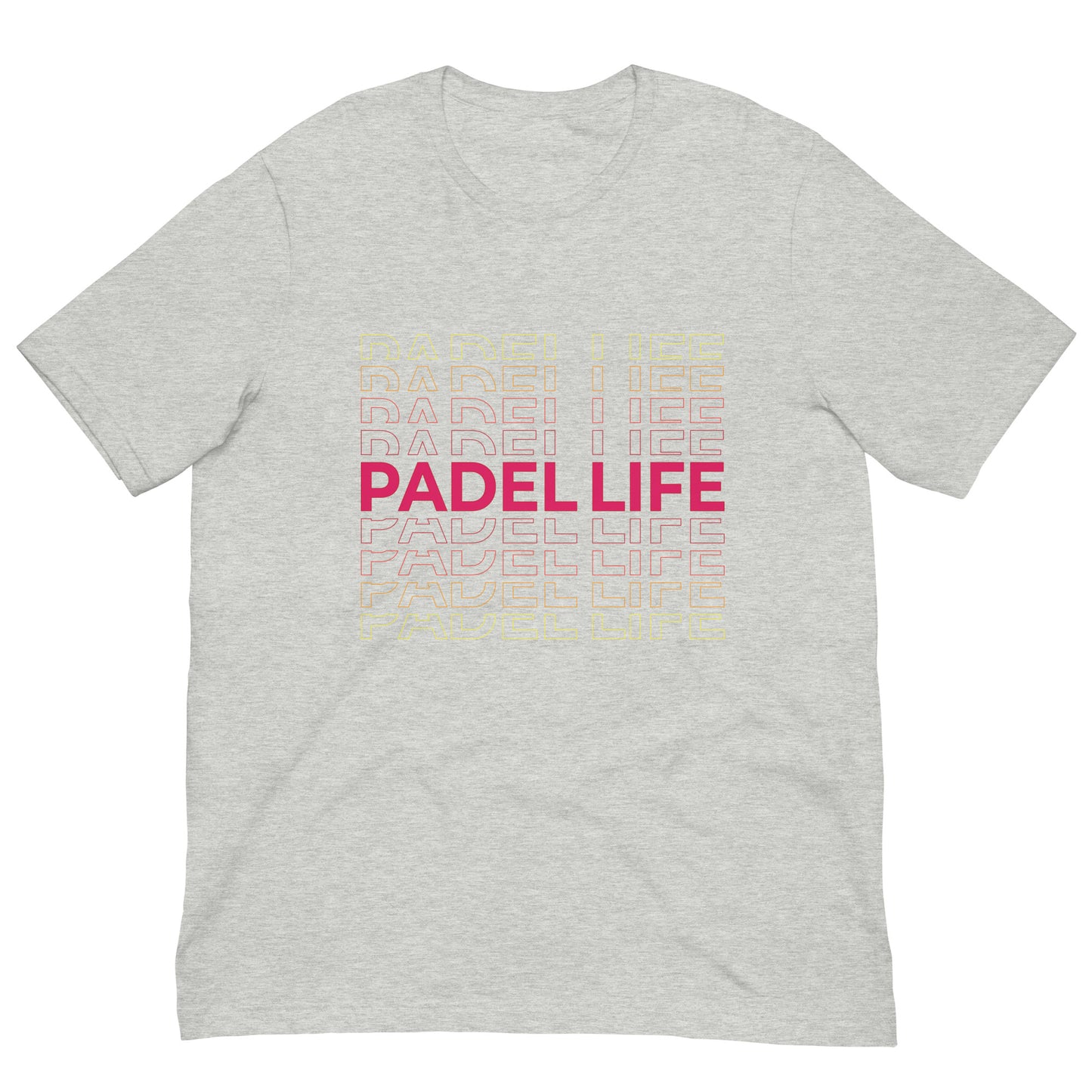 Padel Life Padel Love Tshirt Graphic Tee Shirt Bella + Canvas Unisex Short Sleeve T-Shirt ( Red )