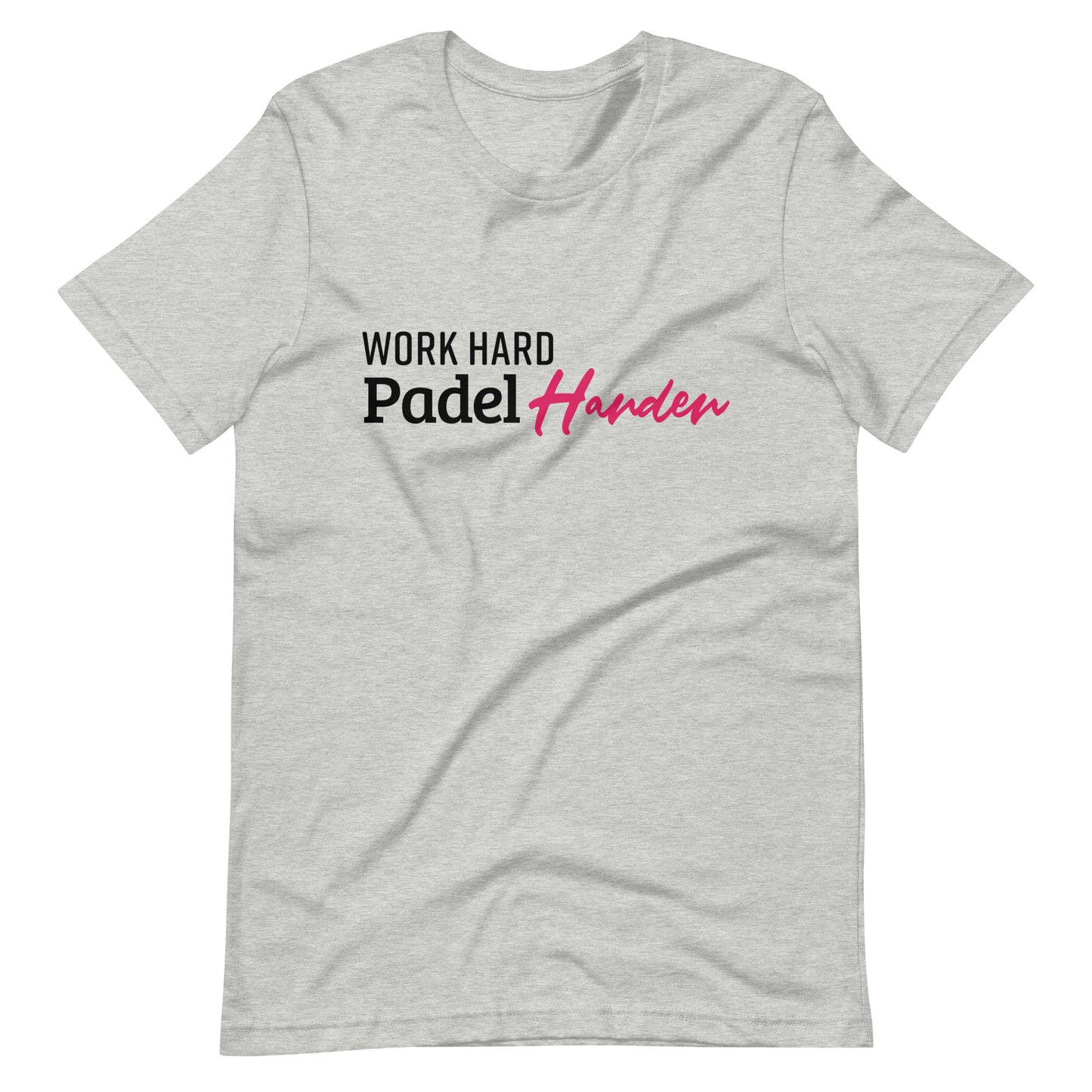 Work Hard Padel Harder Tshirt Graphic Tee Shirt Bella + Canvas Unisex Short Sleeve T-Shirt