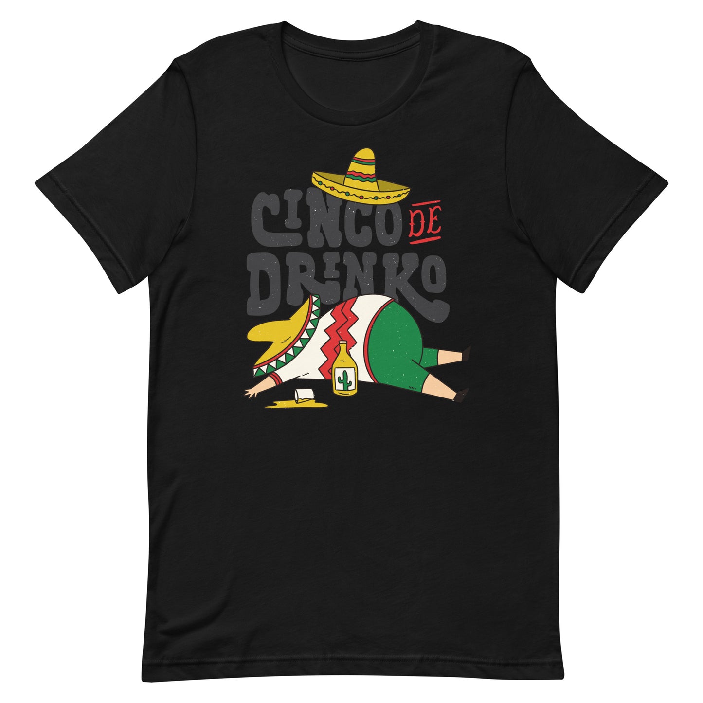 Cinco De Drinko Tshirt Cinco De Mayo Graphic Tee Shirt Bella + Canvas Unisex Short Sleeve T-Shirt