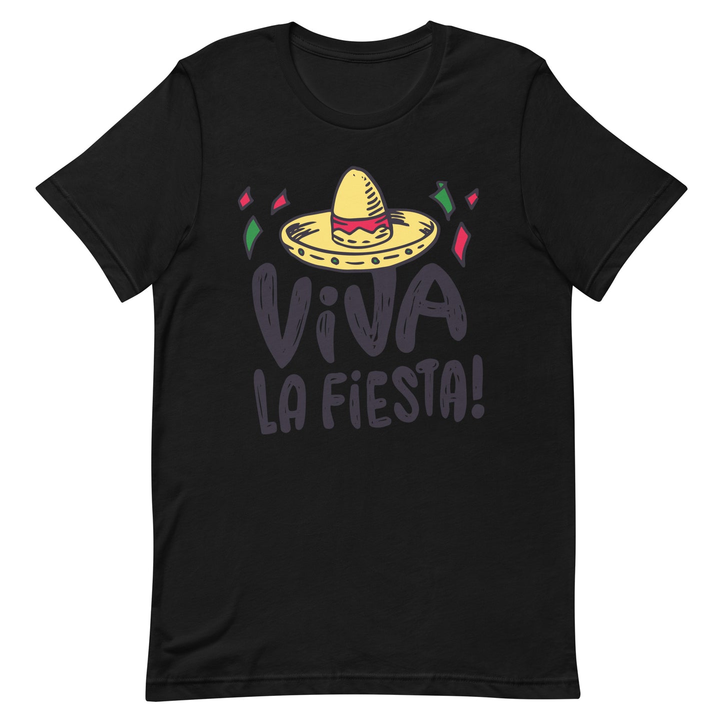 Viva La Fiesta Tshirt Cinco De Mayo Graphic Tee Shirt Bella + Canvas Unisex Short Sleeve T-Shirt