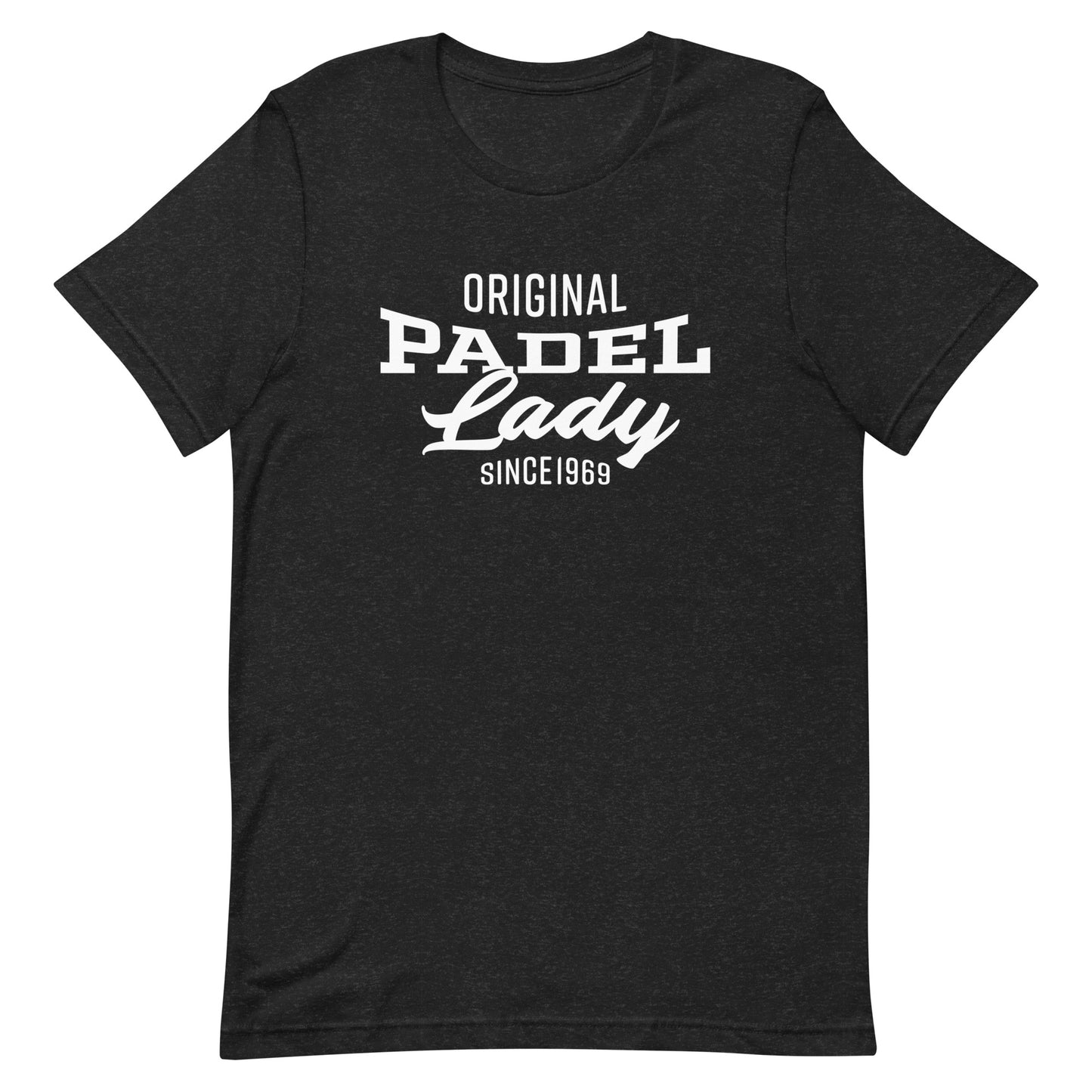 Original Padel Player Lady 1969 Tshirt Graphic Tee Shirt Bella + Canvas Unisex Short Sleeve T-Shirt