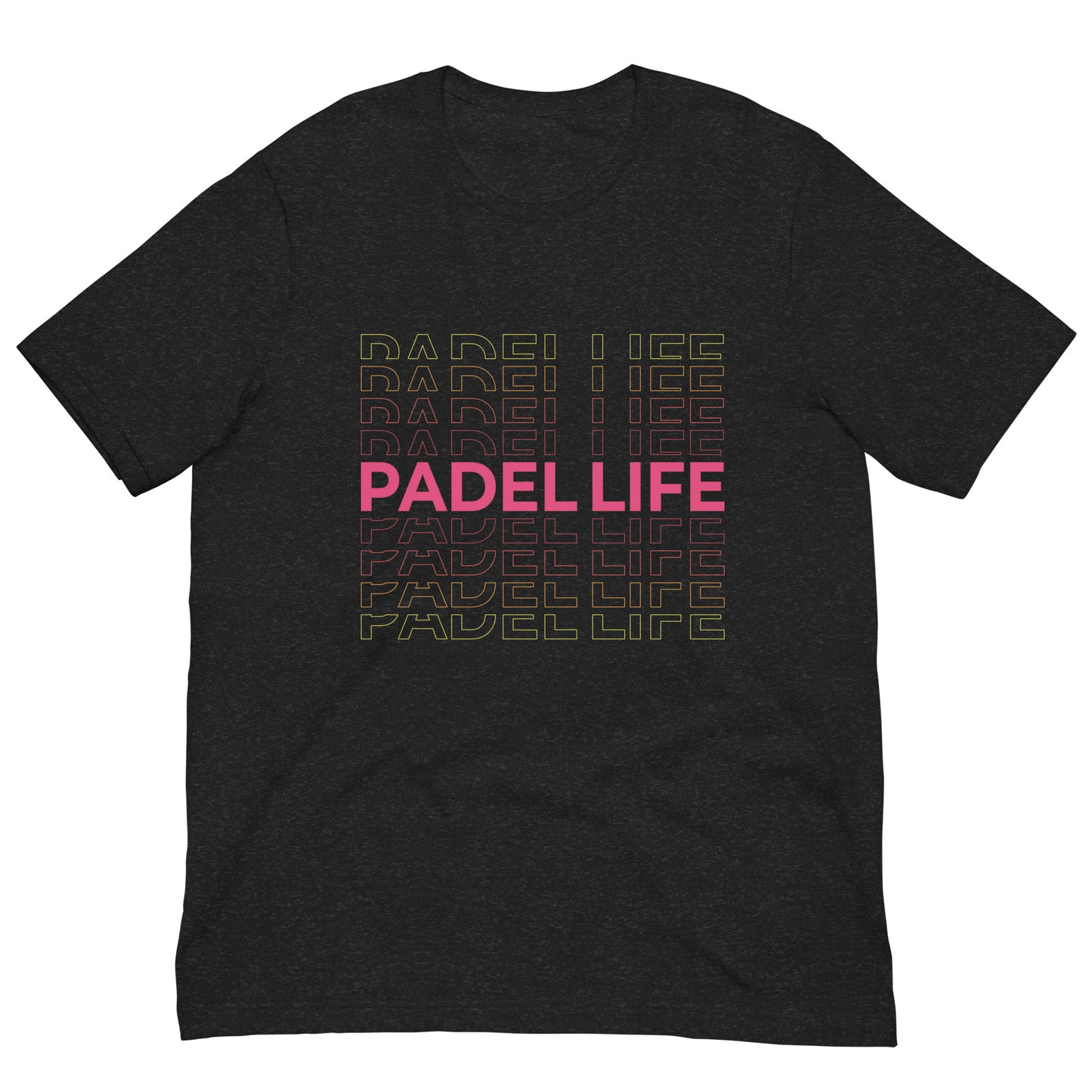 Padel Life Padel Love Tshirt Graphic Tee Shirt Bella + Canvas Unisex Short Sleeve T-Shirt ( Red )