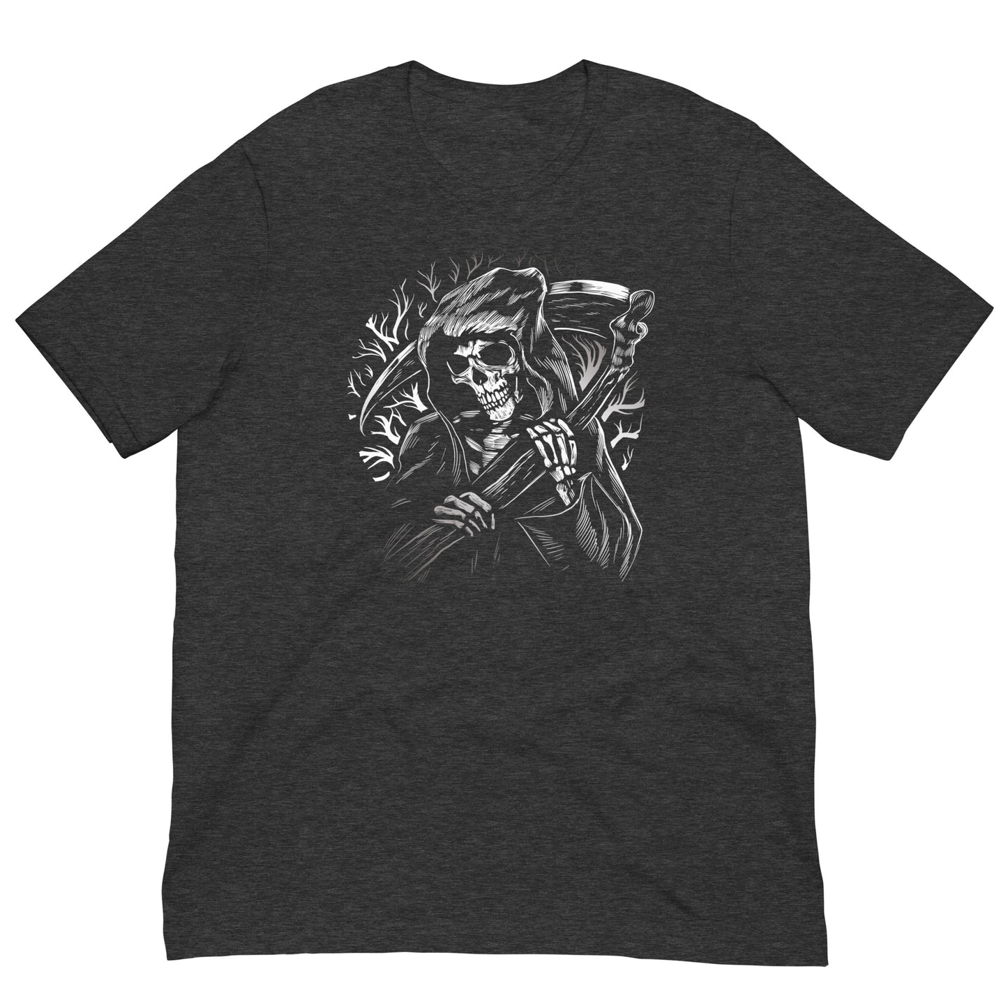 Grim Reaper Halloween Tshirt Graphic Scythe Fall Tee Shirt Bella + Canvas Unisex Short Sleeve T-Shirt