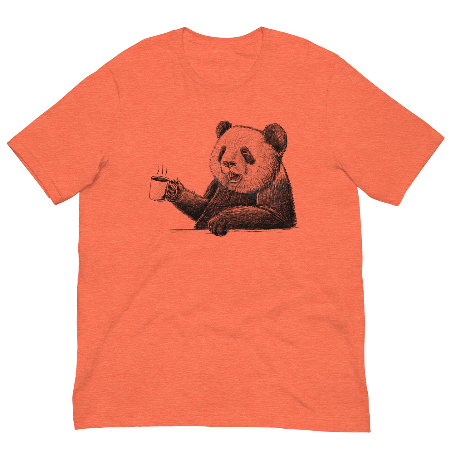 Coffee Panda Tee Graphic Shirt Bella + Canvas Unisex Short Sleeve T-Shirt