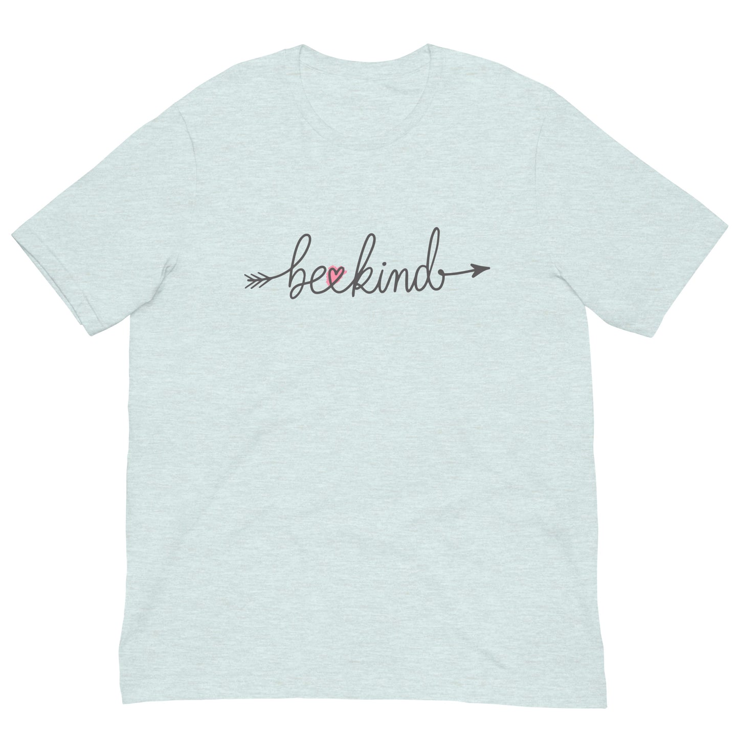 Be Kind Pink Heart Tee Graphic Shirt Bella + Canvas Unisex Short Sleeve T-Shirt