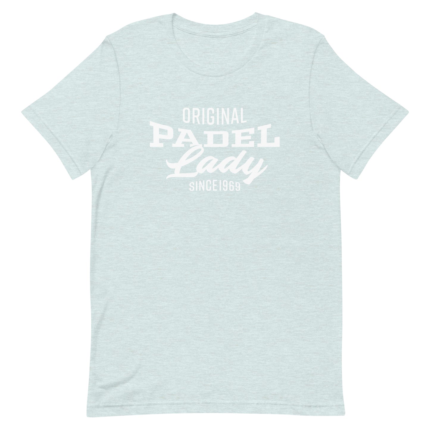 Original Padel Player Lady 1969 Tshirt Graphic Tee Shirt Bella + Canvas Unisex Short Sleeve T-Shirt