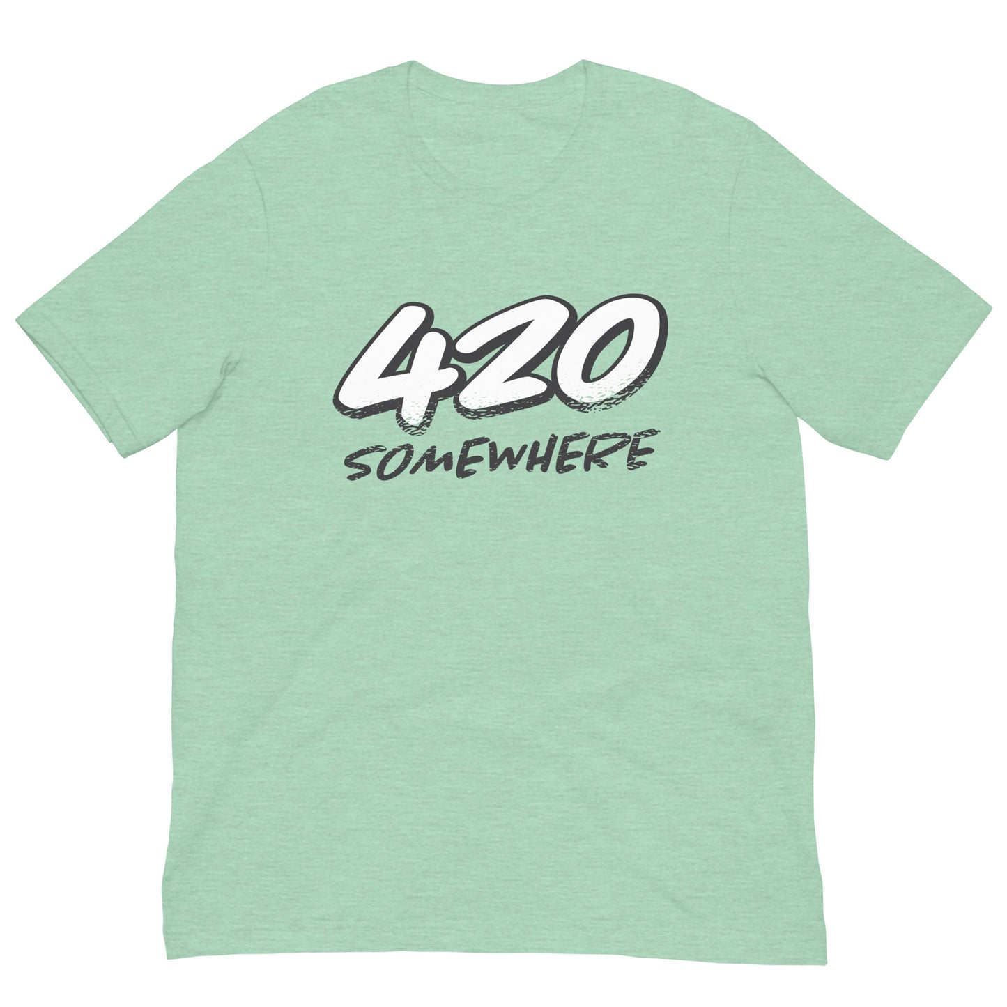 420 Somewhere Tshirt Cannabis Graphic Tee Shirt Bella + Canvas Unisex Short Sleeve T-Shirt
