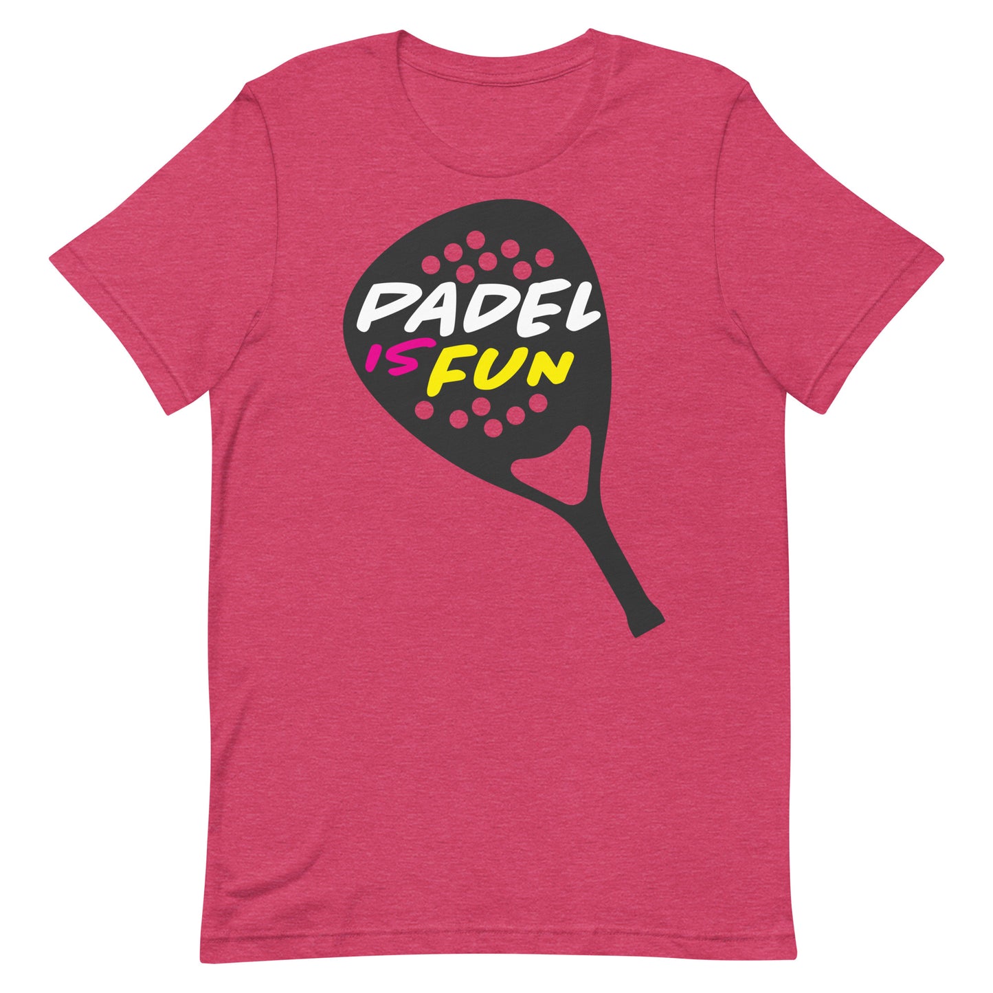 Padel Is Fun Racket Tshirt Graphic Tee Shirt Bella + Canvas Unisex Short Sleeve T-Shirt