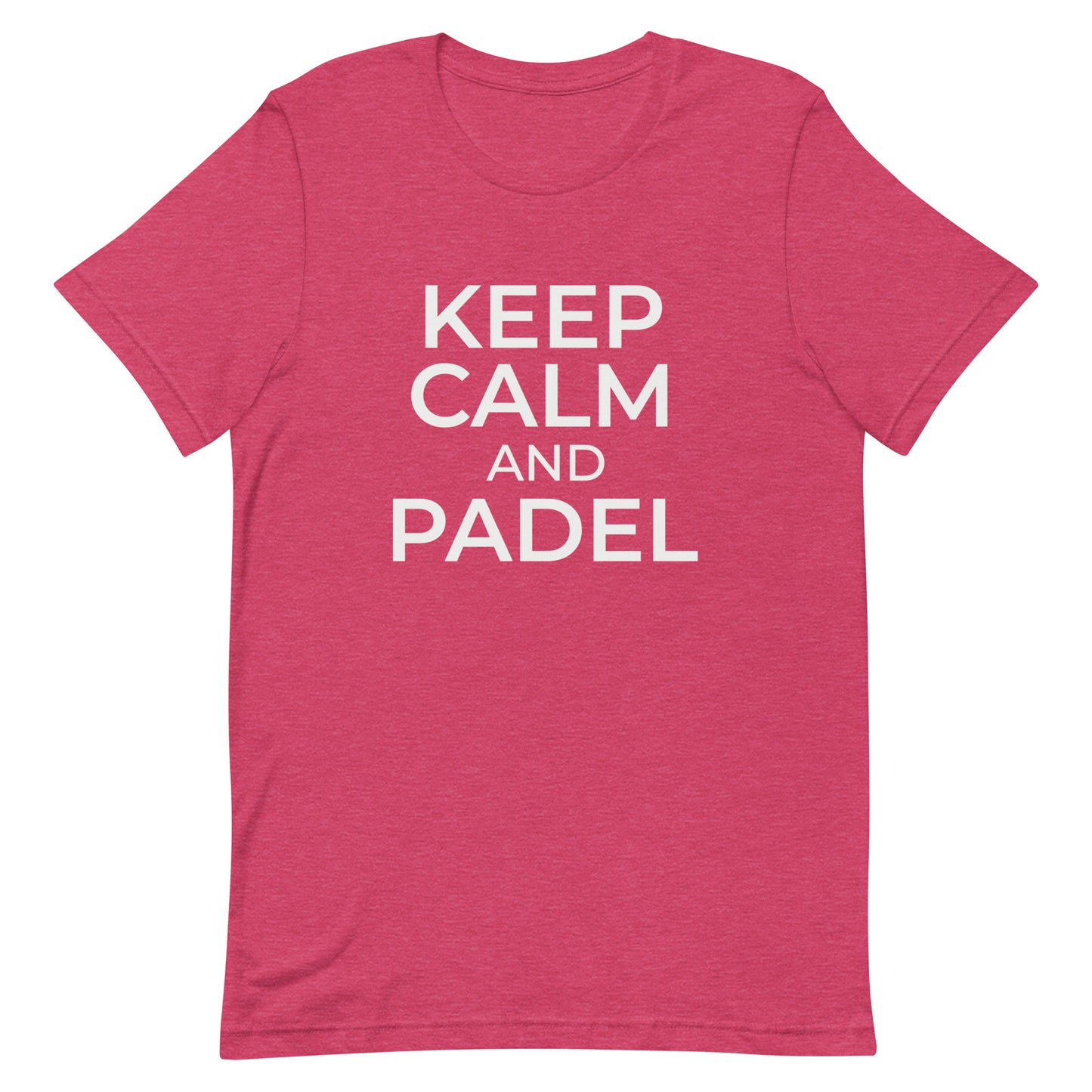 Keep Calm And Padel Tshirt Graphic Tee Shirt Bella + Canvas Unisex Short Sleeve T-Shirt