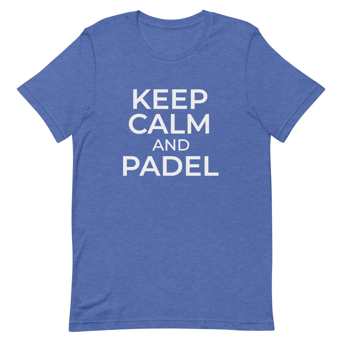 Keep Calm And Padel Tshirt Graphic Tee Shirt Bella + Canvas Unisex Short Sleeve T-Shirt