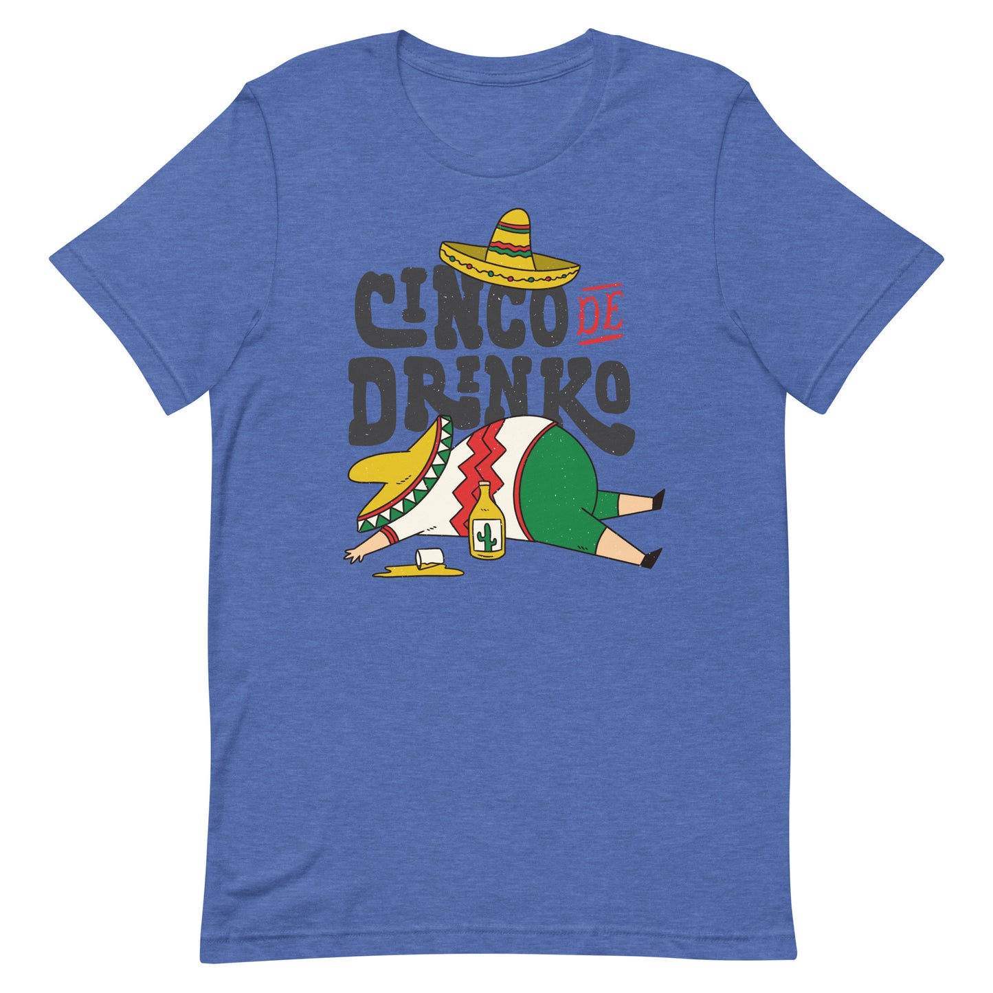 Cinco De Drinko Tshirt Cinco De Mayo Graphic Tee Shirt Bella + Canvas Unisex Short Sleeve T-Shirt