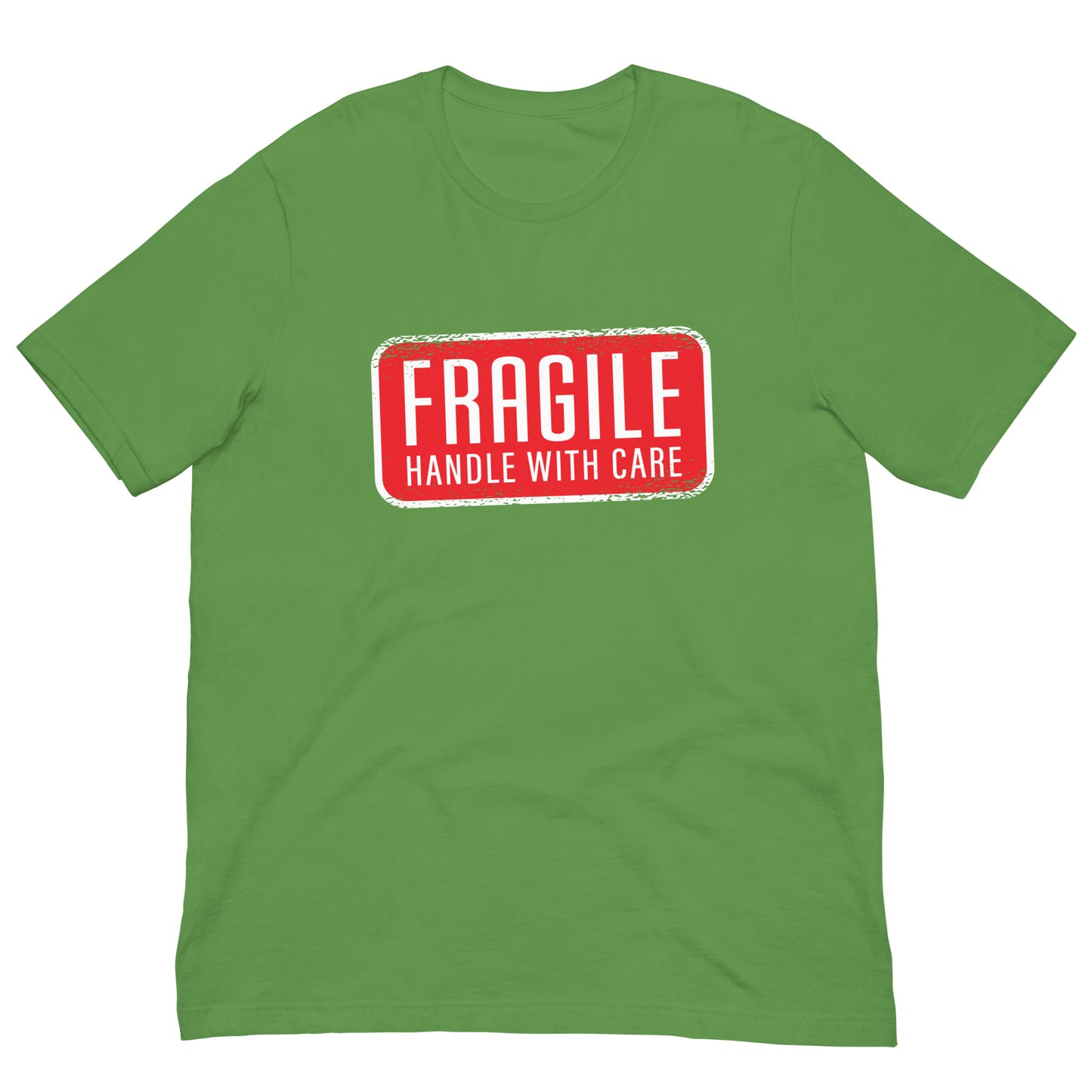 Fragile Handle with Care Warning Tshirt Graphic Tee Shirt Bella + Canvas Unisex Short Sleeve T-Shirt