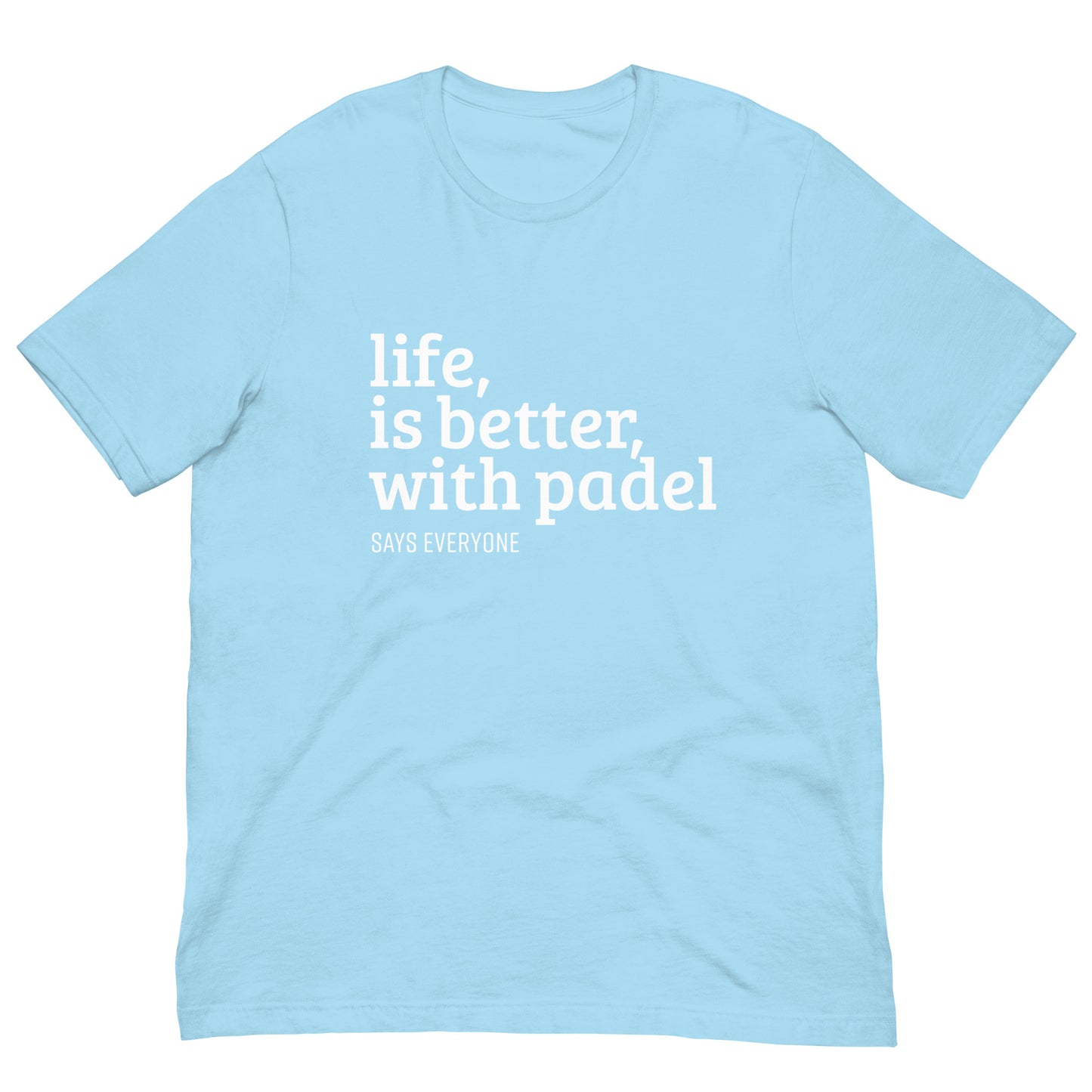 Life is Better With Padel Love Tshirt Graphic Tee Shirt Bella + Canvas Unisex Short Sleeve T-Shirt