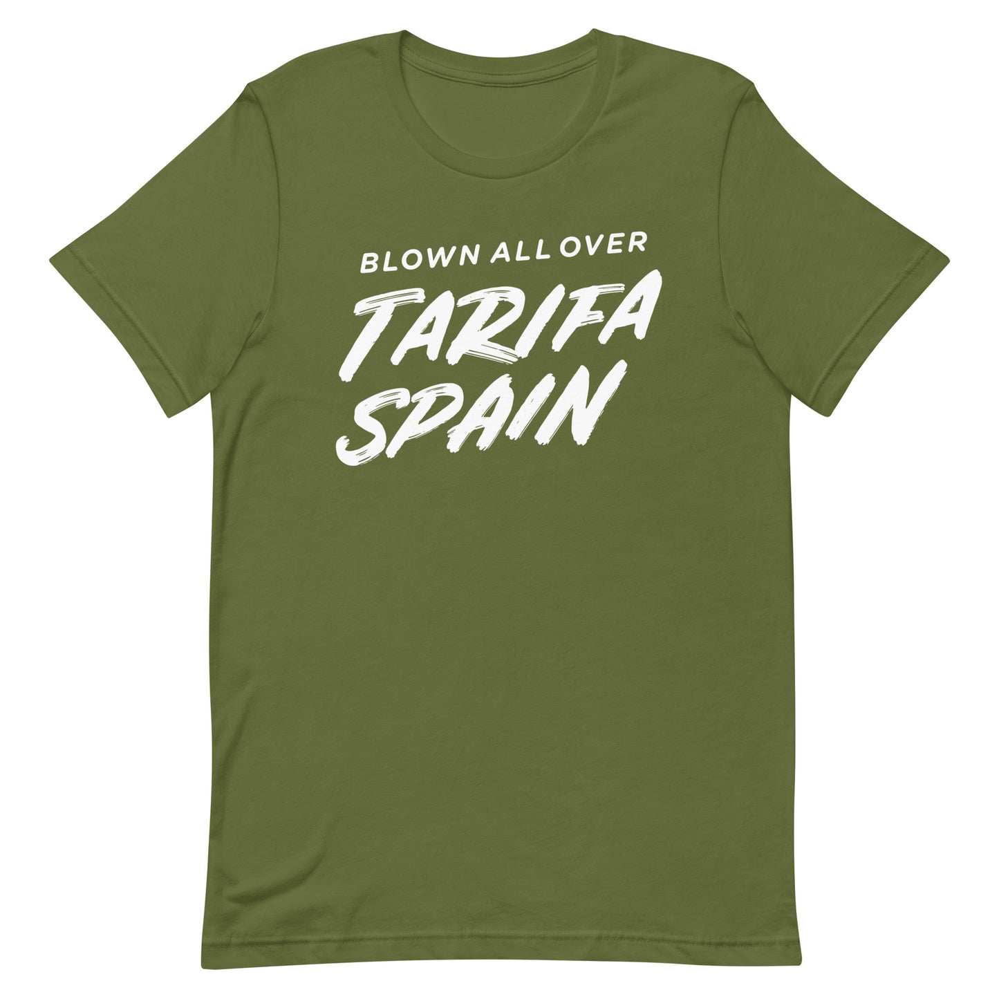 Blown All Over Tarifa Spain Tshirt Graphic Tee Shirt Bella + Canvas Unisex Short Sleeve T-Shirt