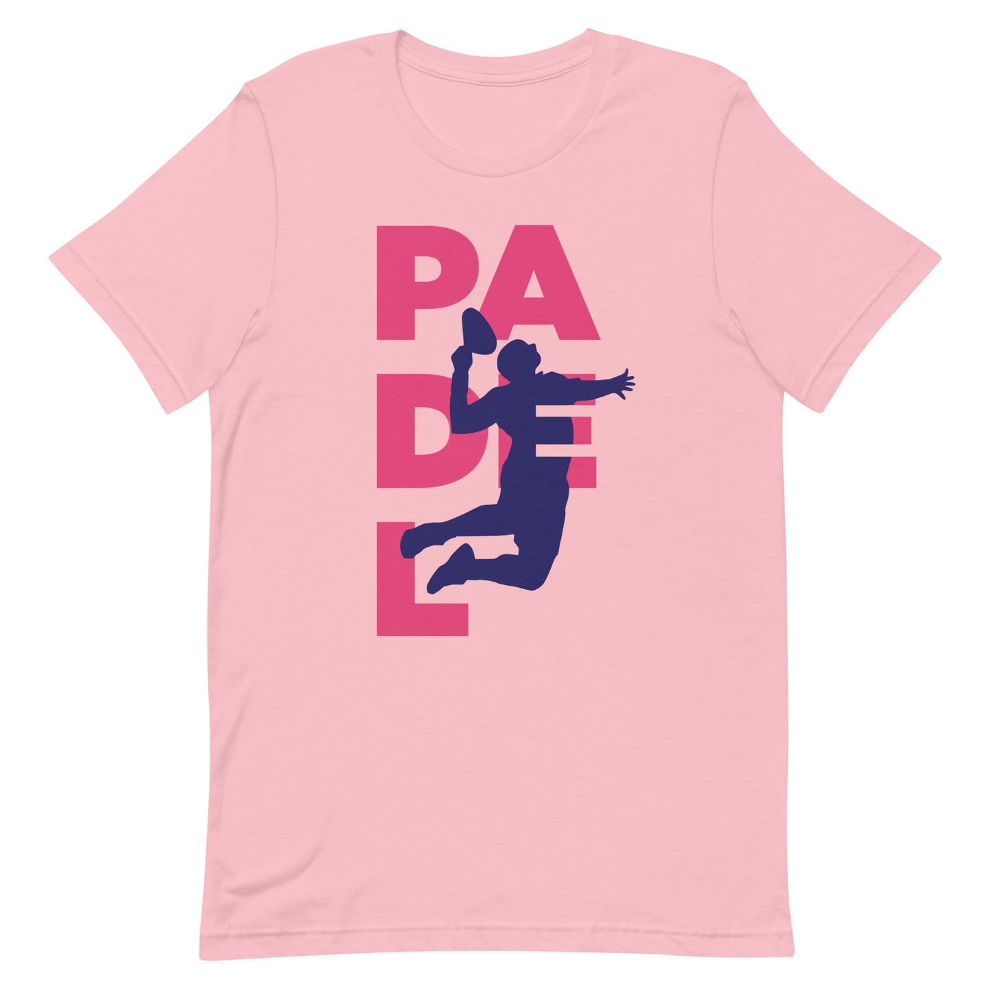 Padel Smash Pink Tshirt Graphic Tee Shirt Bella + Canvas Unisex Short Sleeve T-Shirt