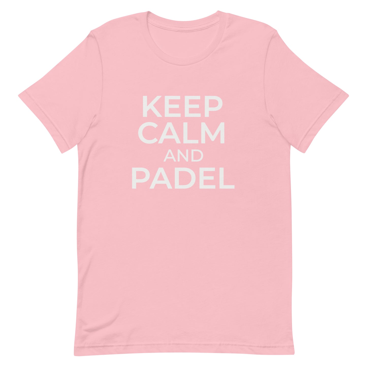 Keep Calm And Padel Tshirt Graphic Tee Shirt Bella + Canvas Unisex Short Sleeve T-Shirt