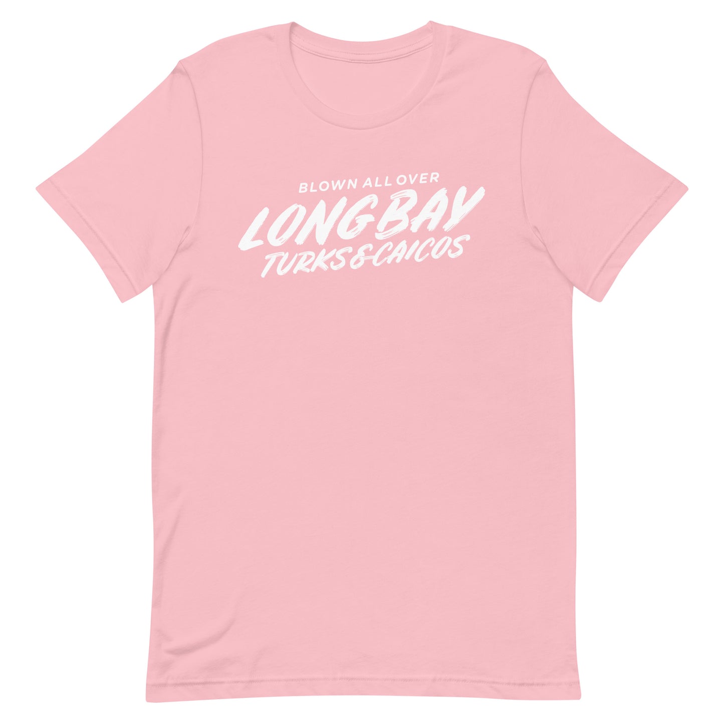 Blown All Over Long Bay Turks and Caicos Tshirt Graphic Tee Shirt Bella + Canvas Unisex Short Sleeve T-Shirt