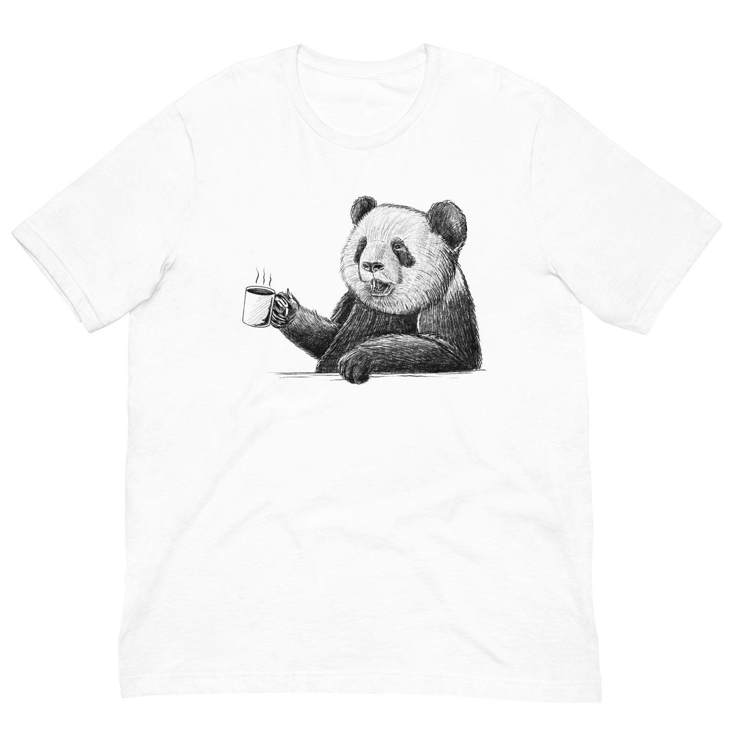 Coffee Panda Tee Graphic Shirt Bella + Canvas Unisex Short Sleeve T-Shirt