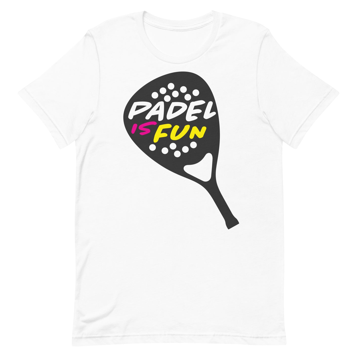 Padel Is Fun Racket Tshirt Graphic Tee Shirt Bella + Canvas Unisex Short Sleeve T-Shirt