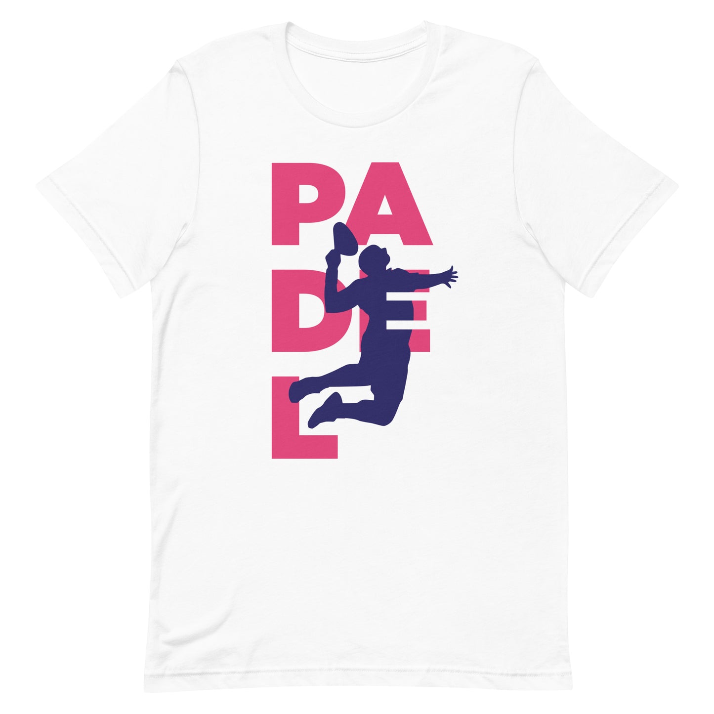 Padel Smash Pink Tshirt Graphic Tee Shirt Bella + Canvas Unisex Short Sleeve T-Shirt