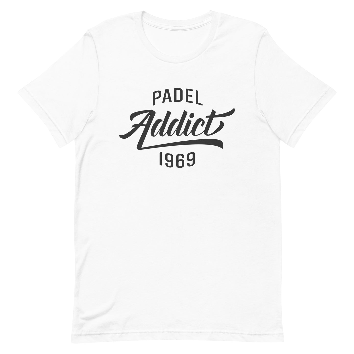 Padel Addict 1969 Tshirt Graphic Tee Shirt Bella + Canvas Unisex Short Sleeve T-Shirt