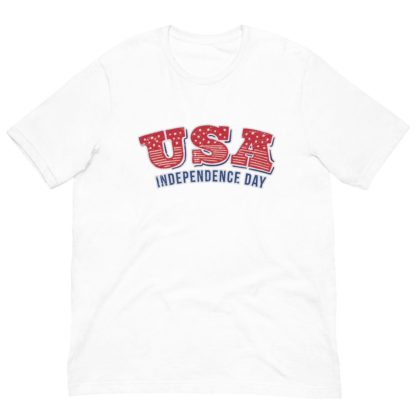 USA Independence Day Tee Patriotic US American Flag 4th of July Graphic Tee Shirt Bella + Canvas Unisex Short Sleeve T-Shirt