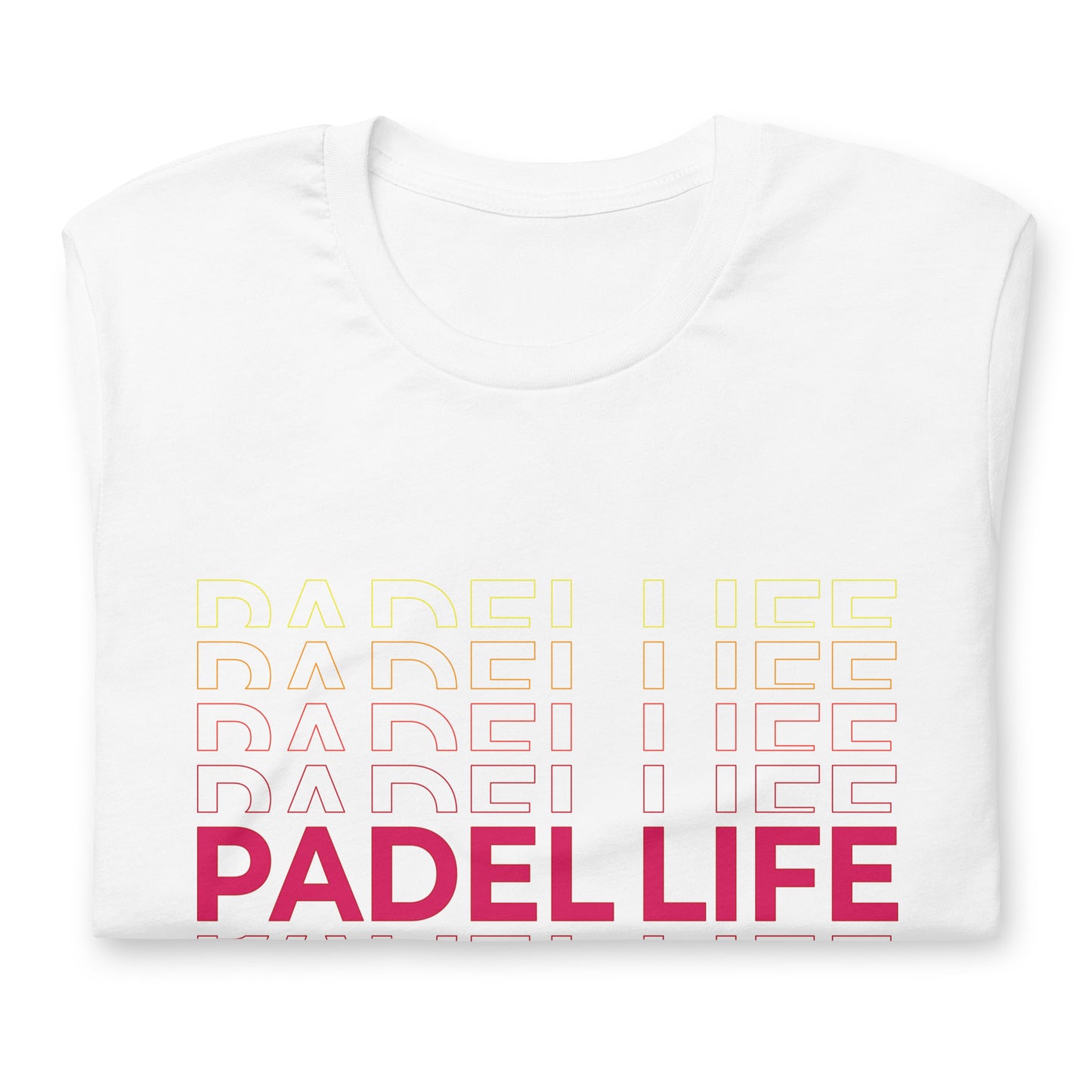 Padel Life Padel Love Tshirt Graphic Tee Shirt Bella + Canvas Unisex Short Sleeve T-Shirt ( Red )