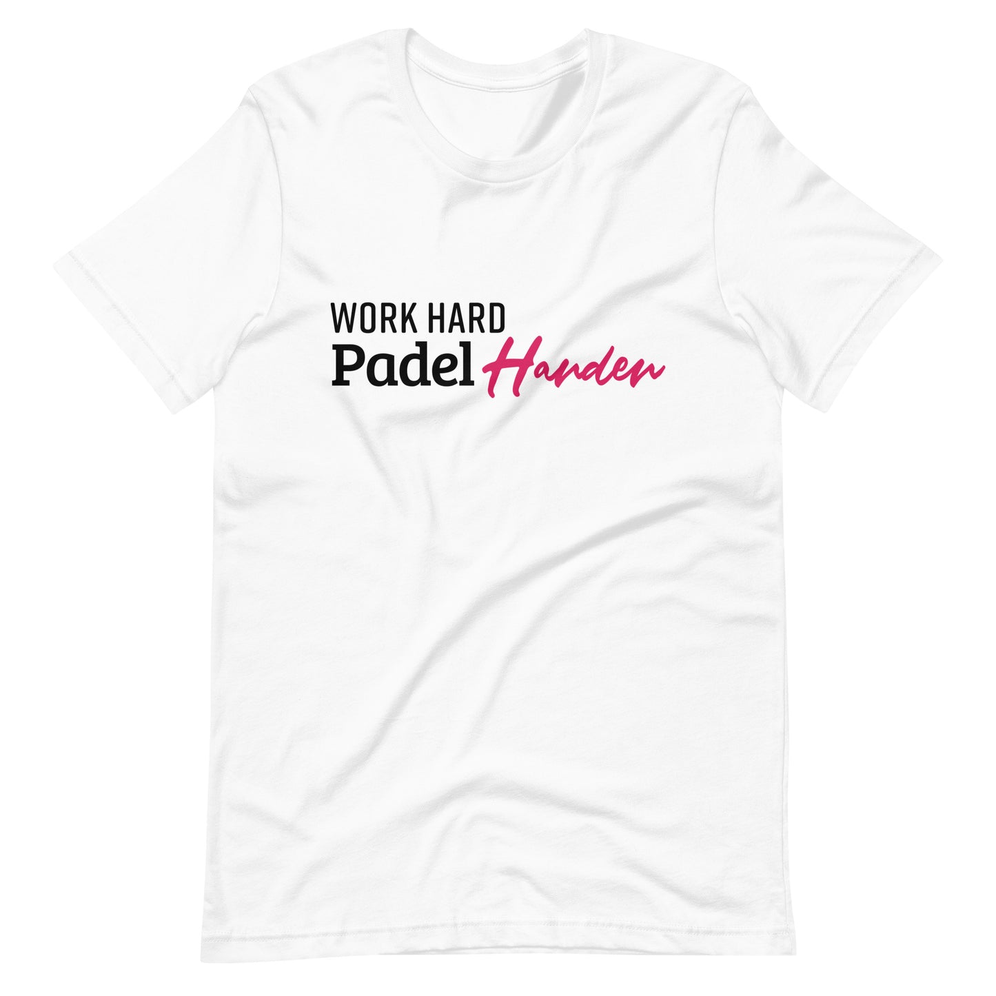 Work Hard Padel Harder Tshirt Graphic Tee Shirt Bella + Canvas Unisex Short Sleeve T-Shirt