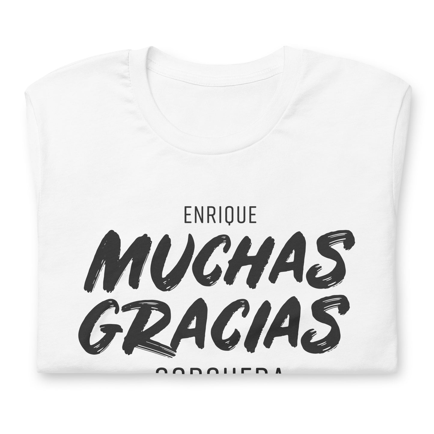 Muchus Gracias Enrique Corcuera Padel Tshirt Graphic tee Shirt Bella + Canvas Unisex Short Sleeve T-Shirt