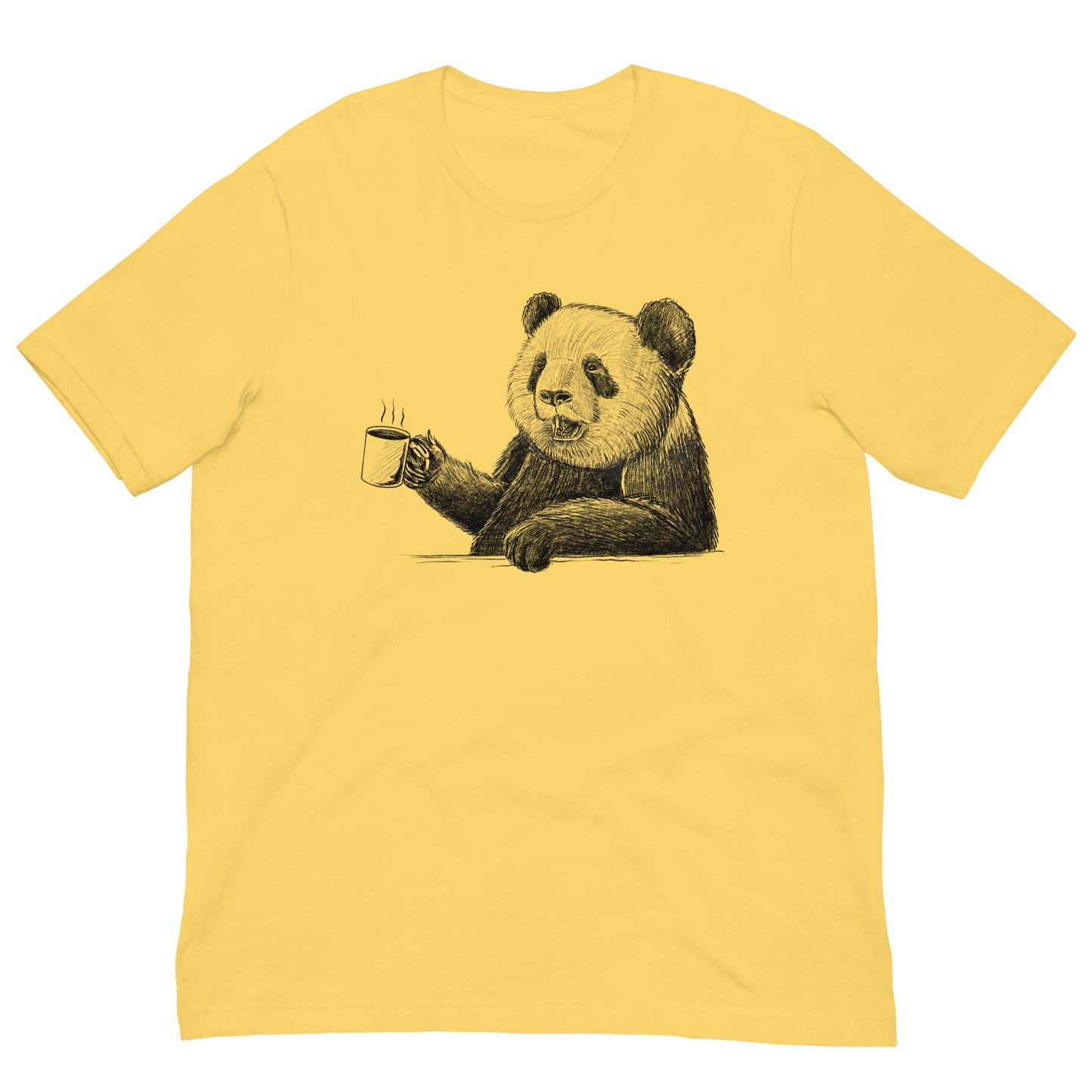 Coffee Panda Tee Graphic Shirt Bella + Canvas Unisex Short Sleeve T-Shirt