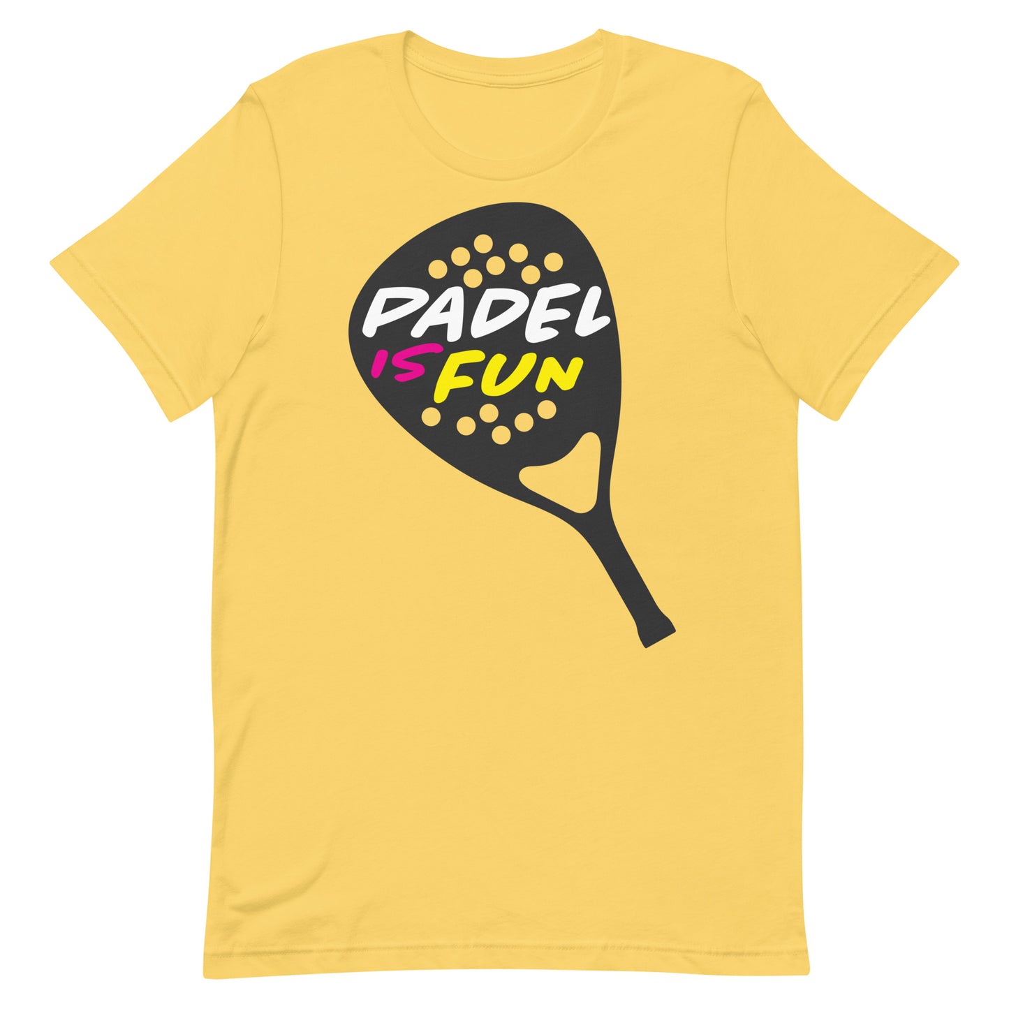 Padel Is Fun Racket Tshirt Graphic Tee Shirt Bella + Canvas Unisex Short Sleeve T-Shirt