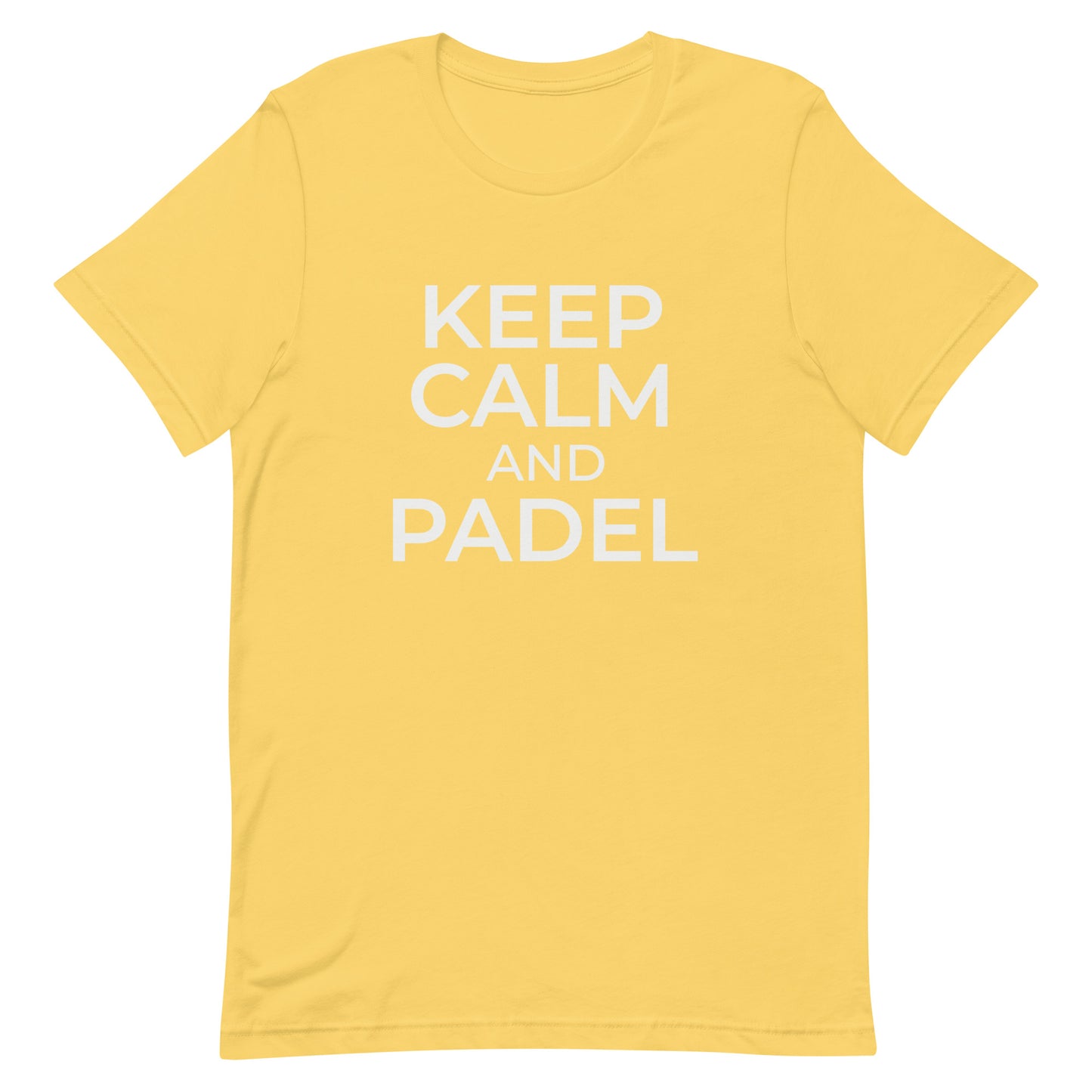 Keep Calm And Padel Tshirt Graphic Tee Shirt Bella + Canvas Unisex Short Sleeve T-Shirt