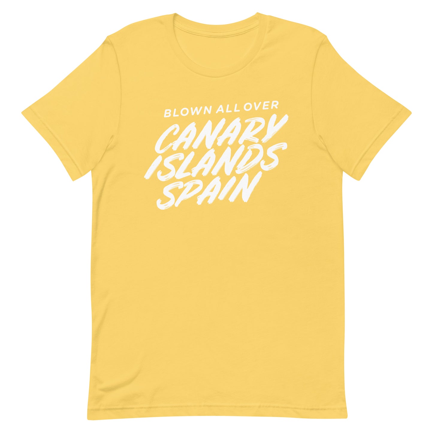 Blown All Over Canary Islands Spain Tshirt Graphic Tee Shirt Bella + Canvas Unisex Short Sleeve T-Shirt