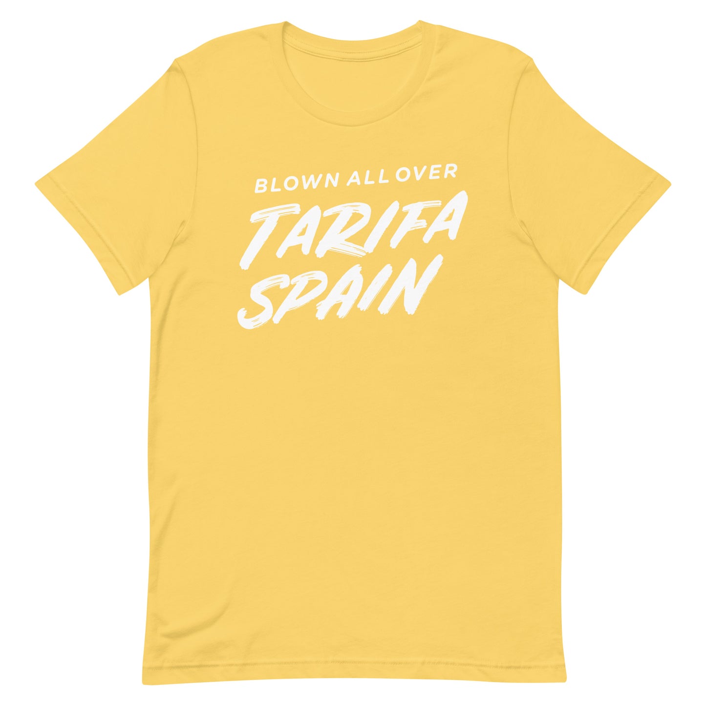 Blown All Over Tarifa Spain Tshirt Graphic Tee Shirt Bella + Canvas Unisex Short Sleeve T-Shirt