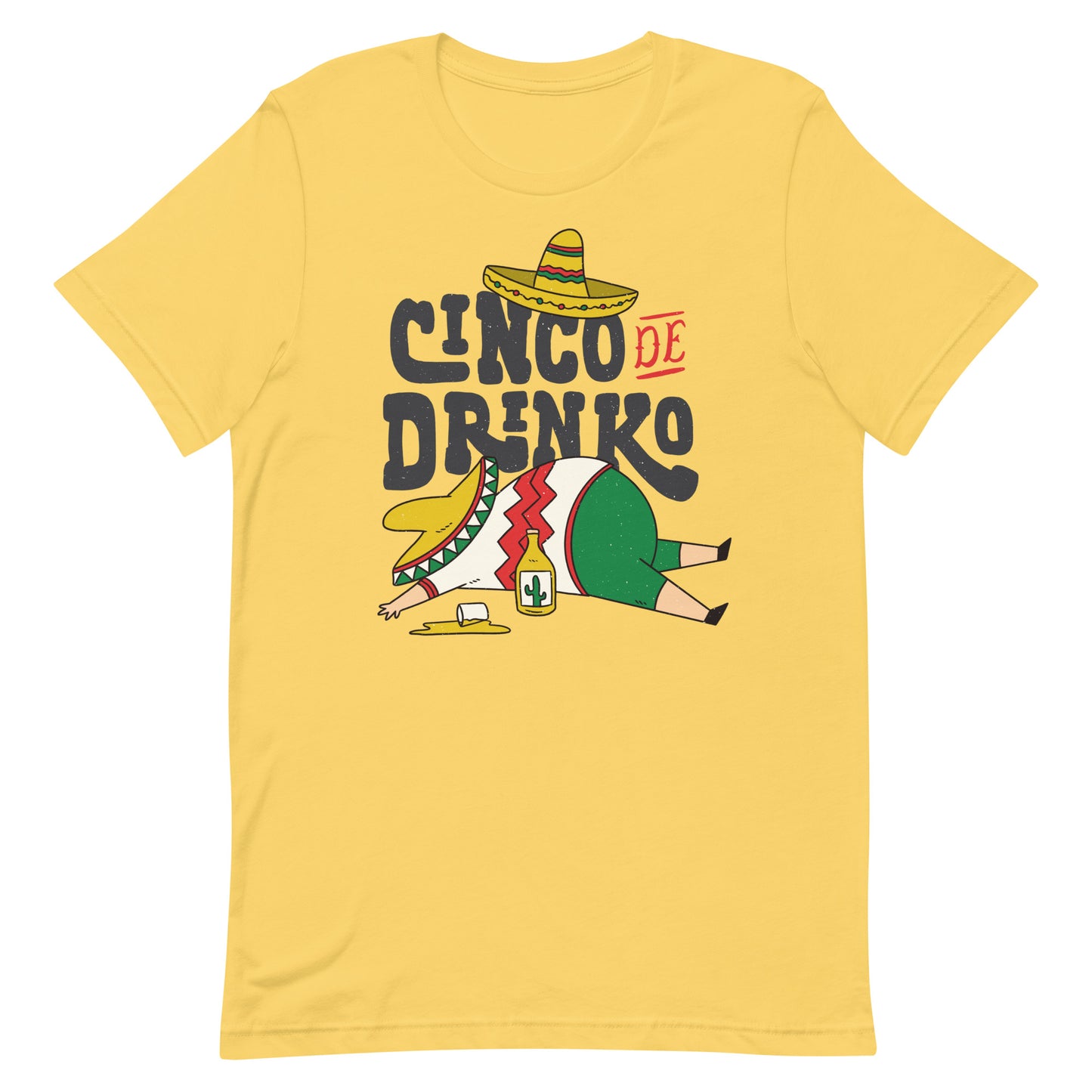 Cinco De Drinko Tshirt Cinco De Mayo Graphic Tee Shirt Bella + Canvas Unisex Short Sleeve T-Shirt