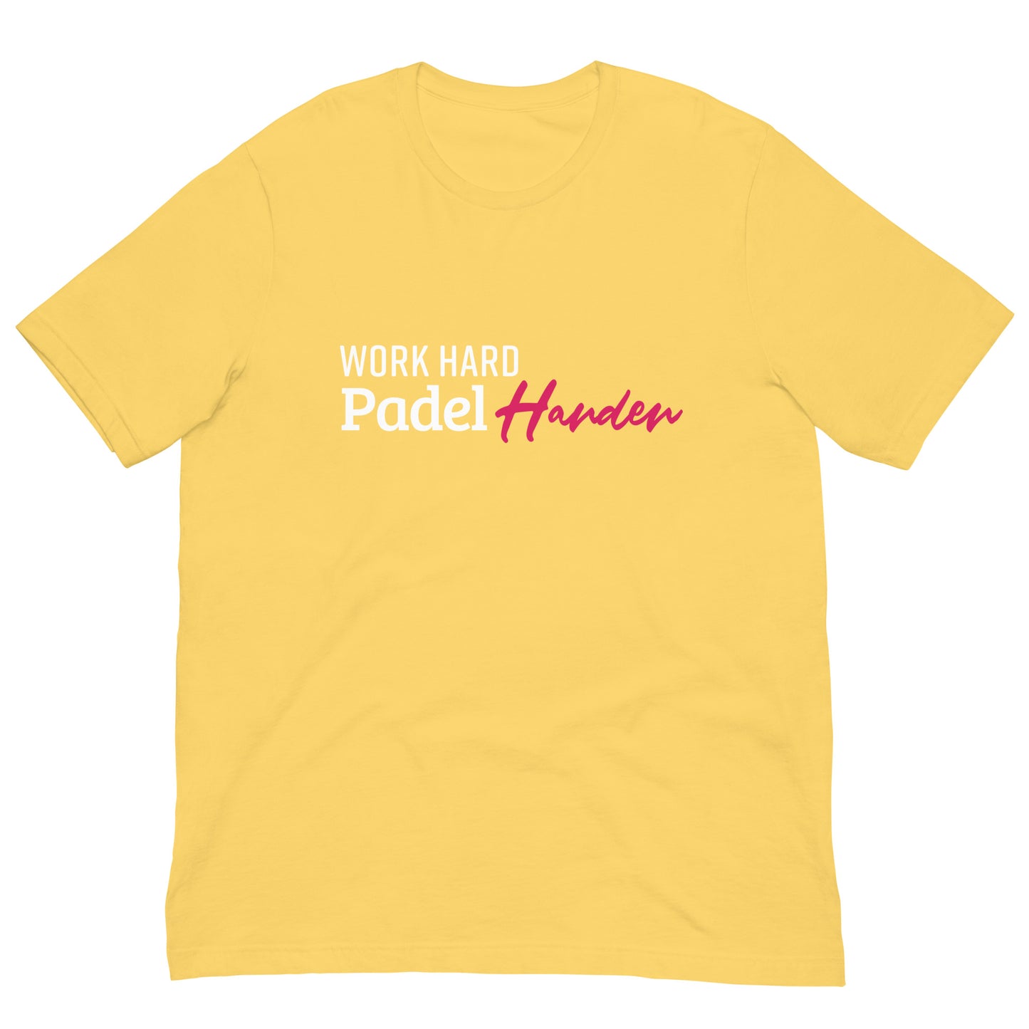 Work Hard Padel Harder Tshirt Graphic Tee Shirt Bella + Canvas Unisex Short Sleeve T-Shirt